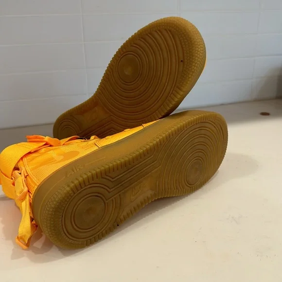 Nike SF Air Force 1 Mid 'OBJ'Laser Orange/Gum Sole Sneakers